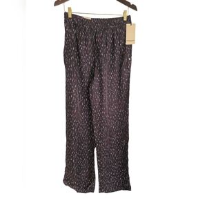NWT Scotch & Soda Anthropologie Gia Mid Rise Wide Leg Pants Black Size S/32